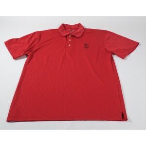 Oxford America Polo Mens L Red TPC Sawgrass Veri‎ Cool Golf Shirt Textured